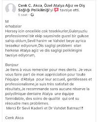 Özel Atalya Ağız ve Diş Sağlığı Polikliniği