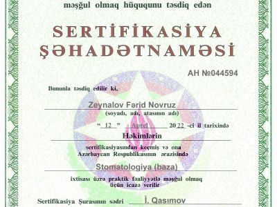 Dr. Fərid Zeynalov in Baku, Azerbaijan, photograph 6