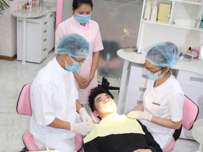 Lotus Dental Center Laos waiting area in Vientiane