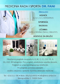 Ustanova Za Zdravstvenu Skrb Za Djelatnost Medicine Rada i Sporta Dr. Fani