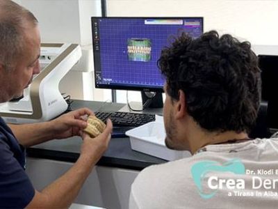 Crea Dent waiting area in Tirana