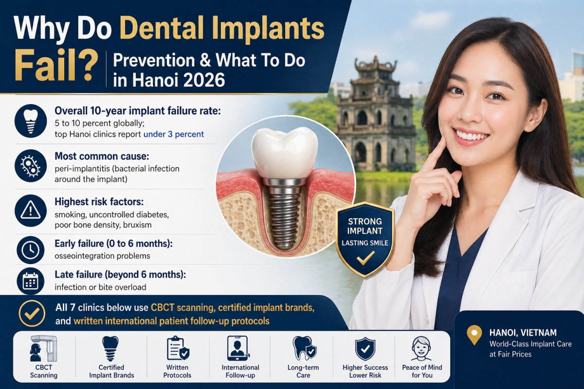 Why Do Dental Implants Fail? Prevention & What To Do in Hanoi 2026